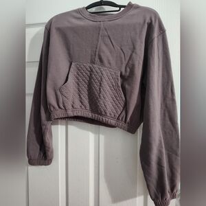 Women's Purple Cropped Sweatshirt,Size Medium, Excellent Condition